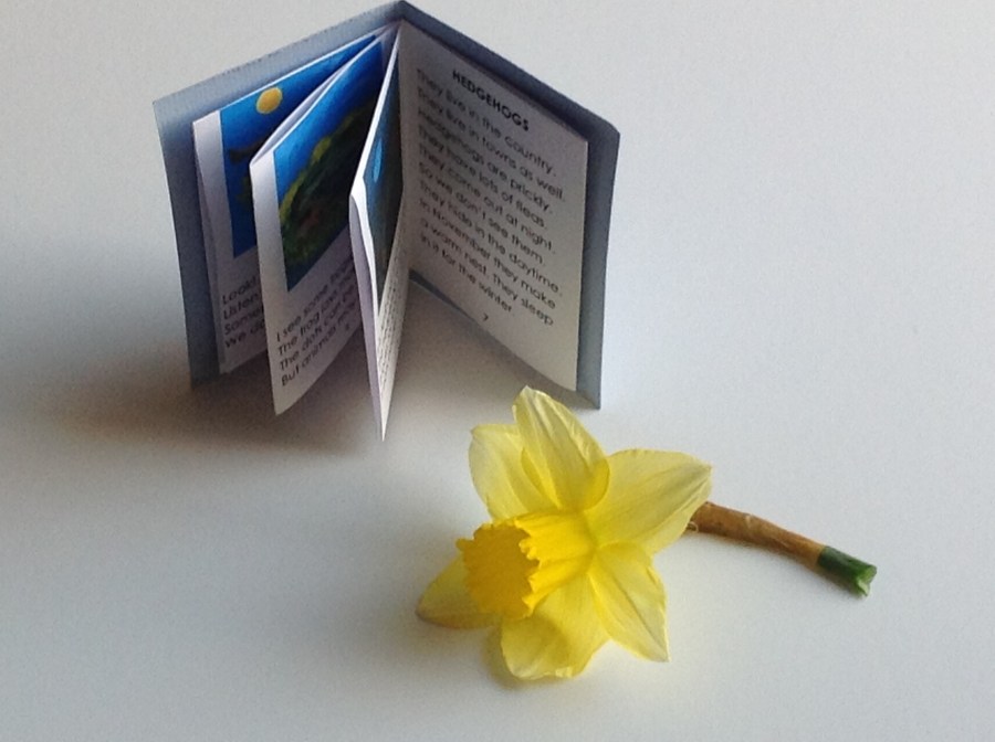 a fold a book page about April